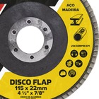 Disco Lixa Flap 115mm Grão 40 Madeira Aço Desbaste | 03 Un